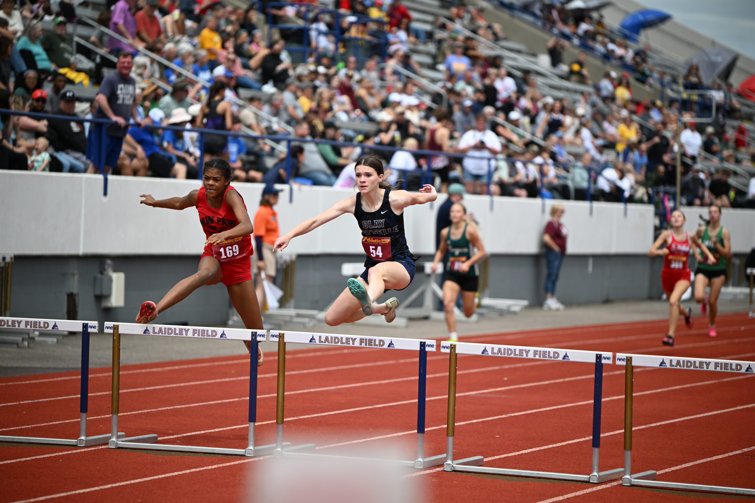 Morgantown and Huntington finish Quad A boys co-champions; C-B’s Maggie Lemley wins the school’s first title in five years at 2026 State Track and Field meet